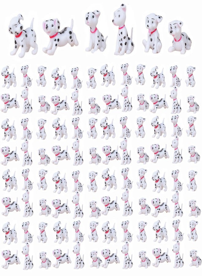 Lynkaye Miniature Dog Figurines 102Pcs Dalmatian Figures Mini Plastic Fairy Garden Miniature Moss Landscape DIY Terrarium Crafts Ornament Accessories for Home Décor - Image 1